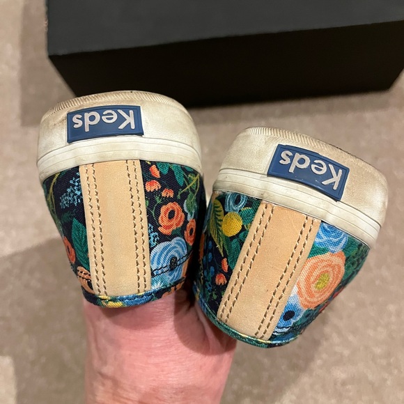 Keds Rifle Paper Co Slip-On Double Deck Sneakers - Garden Black/Multicolor - Picture 4 of 12